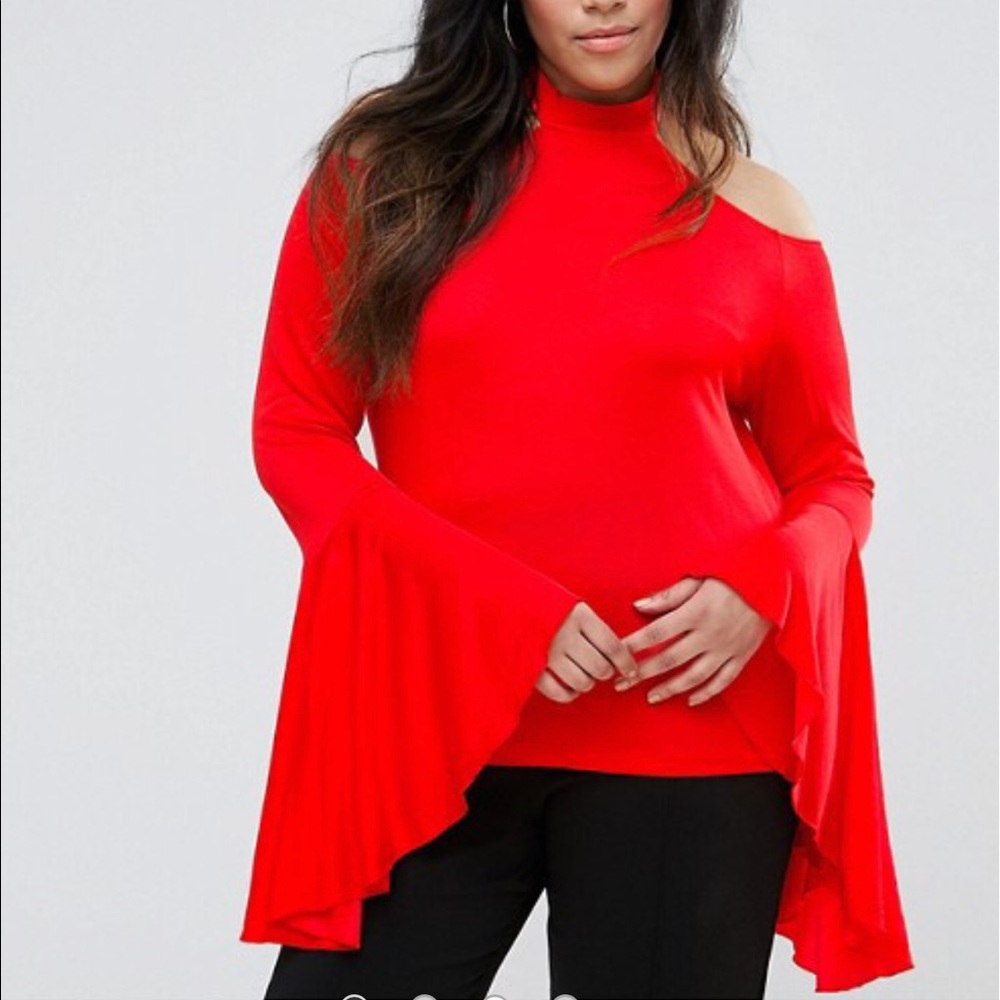 Asos Top With Drape Sleeves